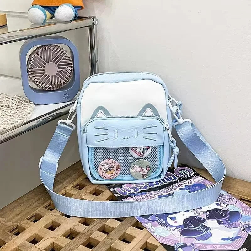 Mini Ita Bag Crossbody – Transparent Window Kawaii Shoulder Bag for Students