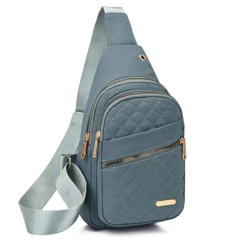 Quilted Crossbody Sling Bag – Lightweight Women's Chest Bag