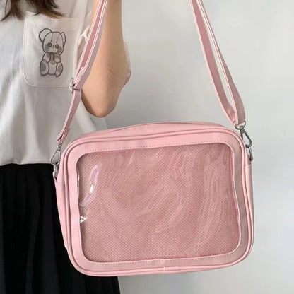 Clear Window Ita Bag Crossbody Shoulder Bag for Girls