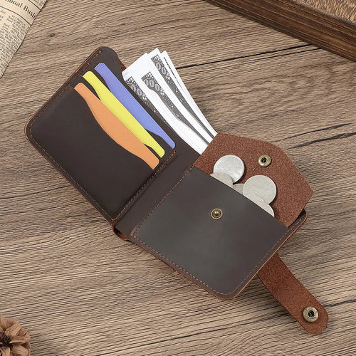Lightweight Genuine Leather Buckle Men S Wallet Multiple Slots