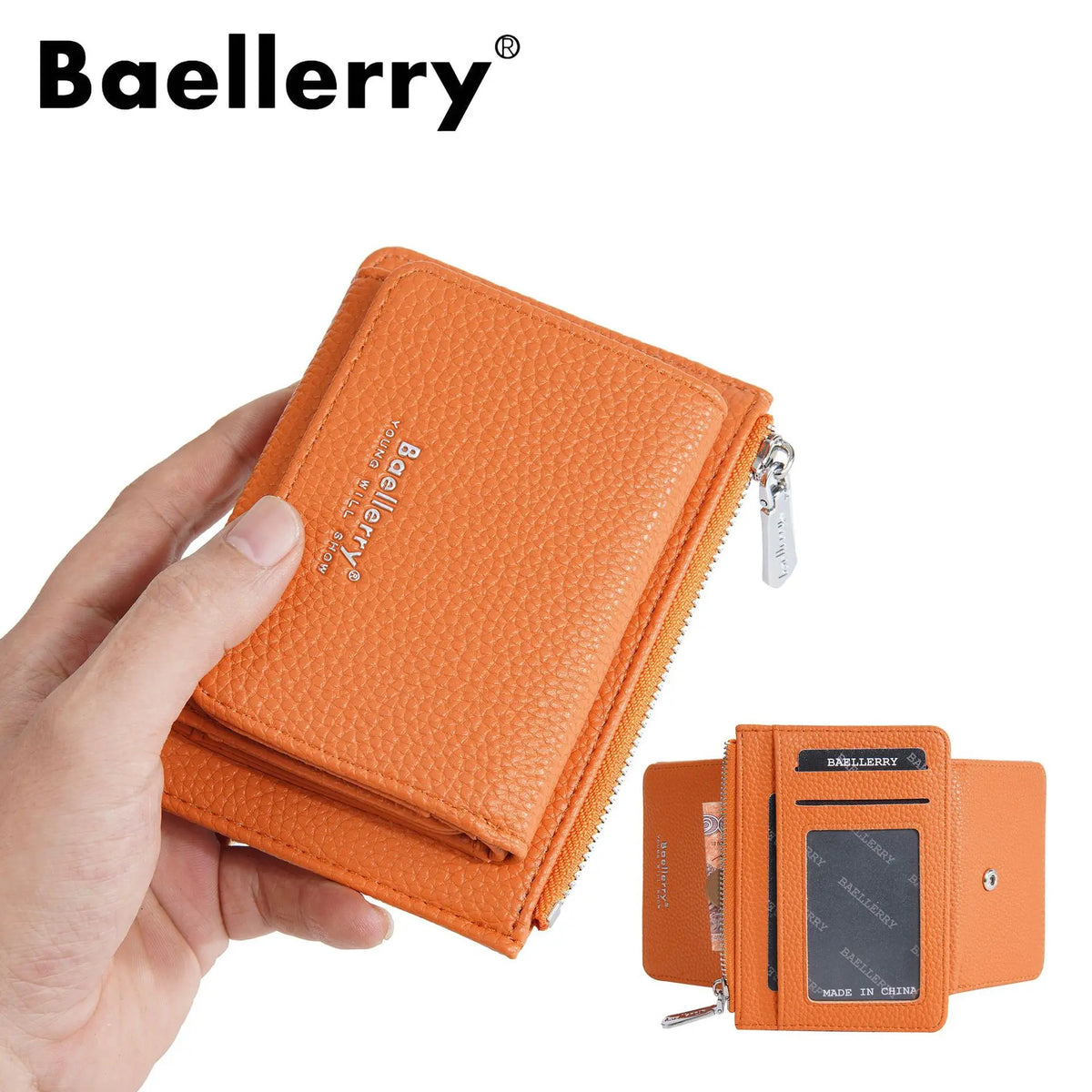 Three-Fold Buckle Women S Multi-Functional Multi-Slot