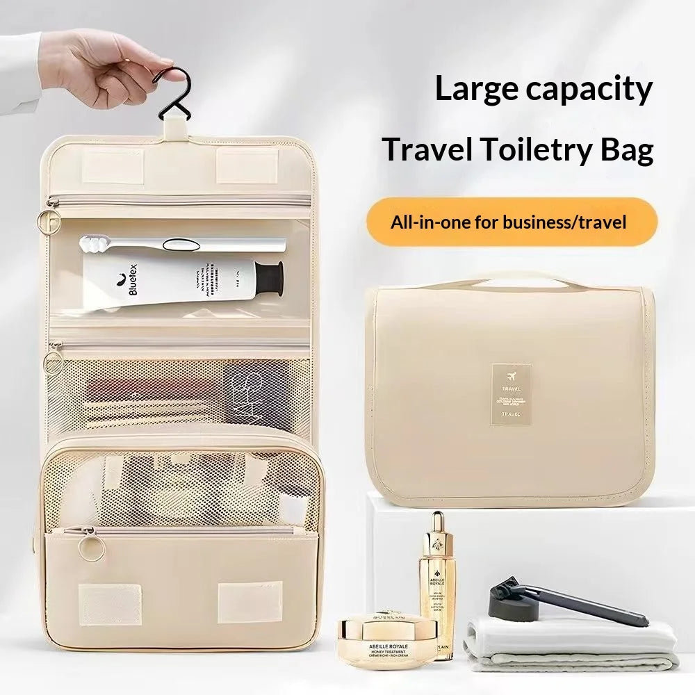Portable Hook Toilet Bag Multi Functional Travel Waterproof Wear Resistant Layer Storage Large