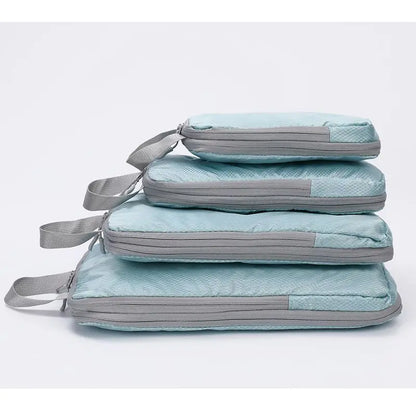 Homefish 4 Pcs Compressible Travel Organizer Bag Vertical Waterproof Multi-Functional Business