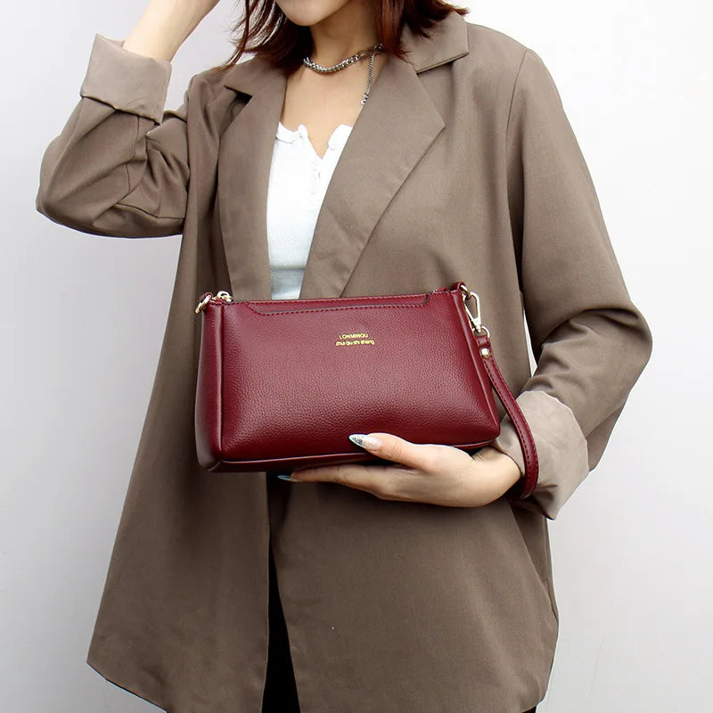 Horizontal Square-Shaped Crossbody Bag Simple Women S Crossbody Bag Commuting Single-Shoulder Bag