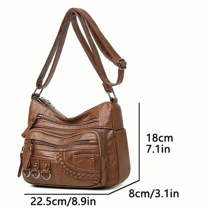 Multi-Pocket Crossbody Bag for Women – Large Capacity Shoulder Purse