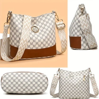 Letter Print Crossbody Bag for Women – Luxury Style Shoulder Bag