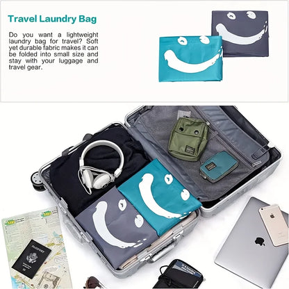 Drawstring Laundry Bag – Wash Me Smiley Face Design