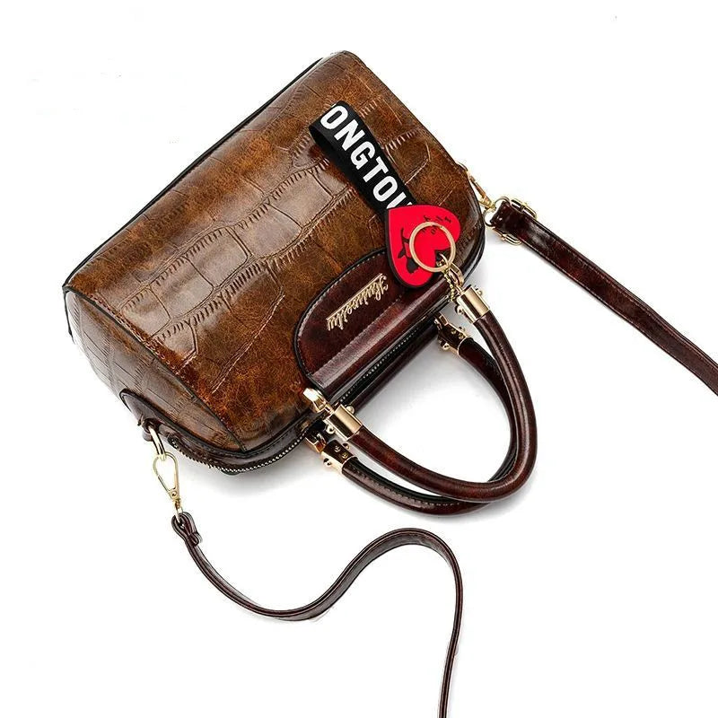 Luxury Design Handbag Shoulder Bag Top Pu Leather Women Handbags Crocodile Tote Female Crossbody