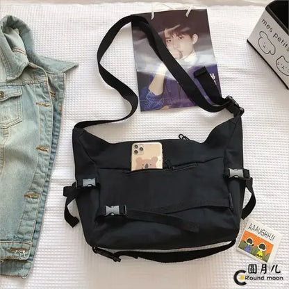 Harajuku Canvas Shoulder Bag – Unisex Crossbody Messenger Bag