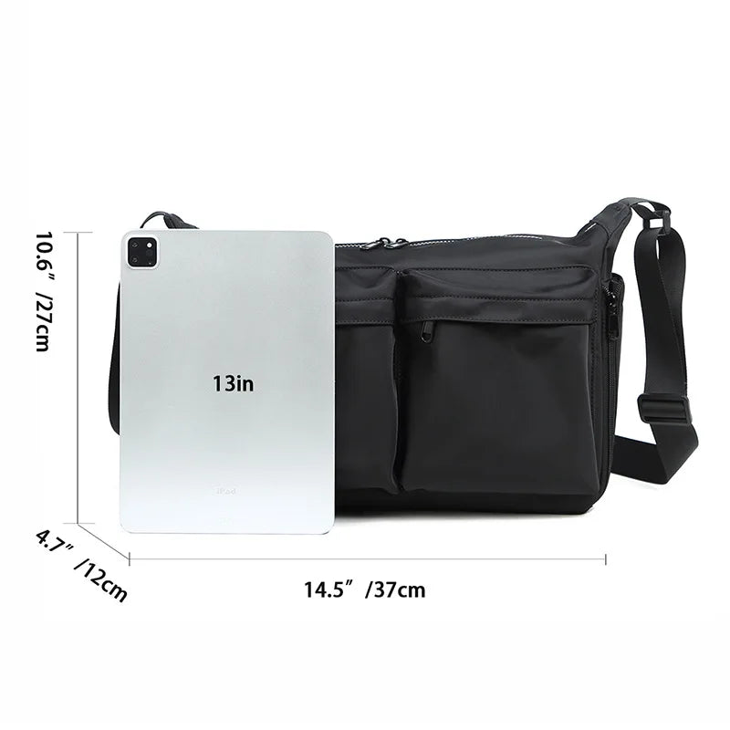 Lightweight Men S Women Crossbody Bag Fashionable Multi-Pocket Workwear Versatile Single-Shoulder