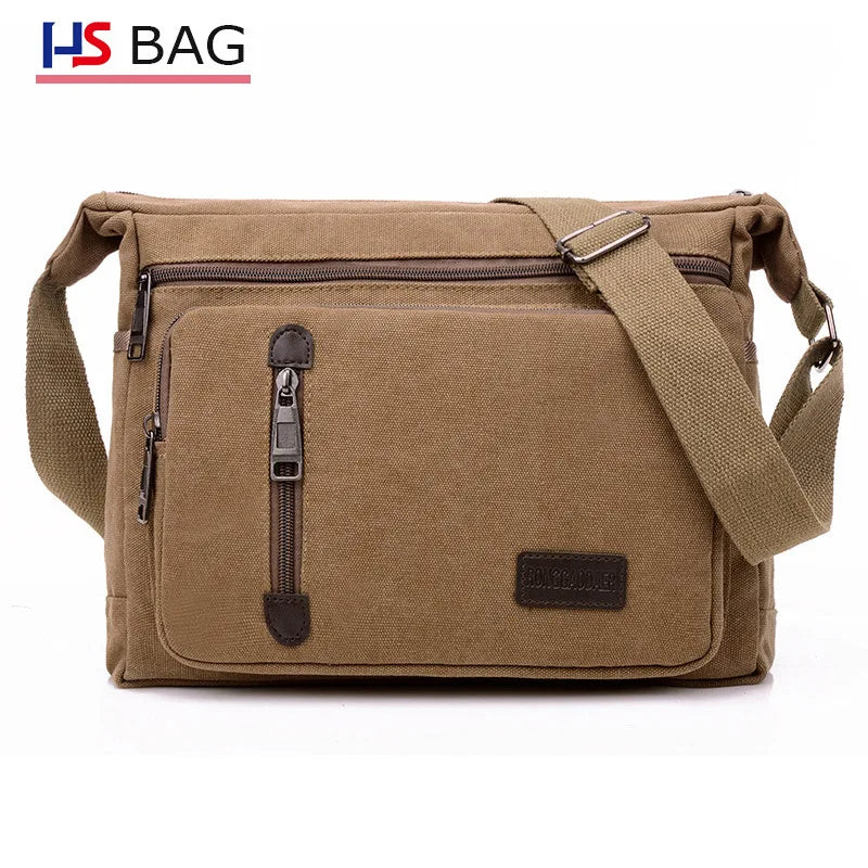 Men S Canvas Shoulder Leisure Travel Crossbody Large Capacity Bag Women
