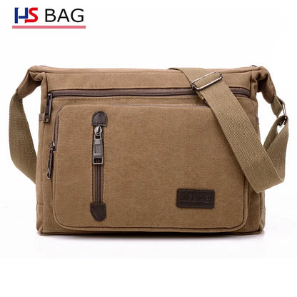 Men S Canvas Shoulder Leisure Travel Crossbody Large Capacity Bag Women