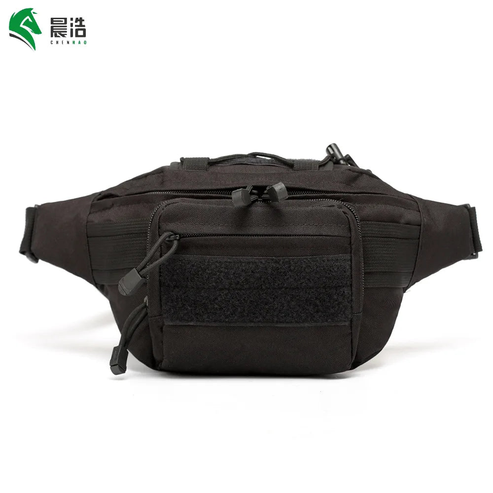 Wear-Resistant Oxford Fabric Outdoor Cycling Camouflage Waist Bag Tactical Chest Large Capacity Men