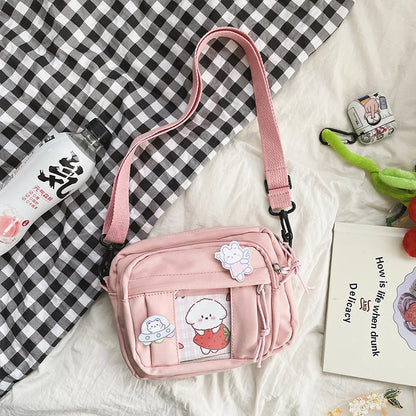 Kawaii Bag Girls Jk Transparent Small Crossbody Bags Women Purses Handbags Shoulder Itabag Bolso