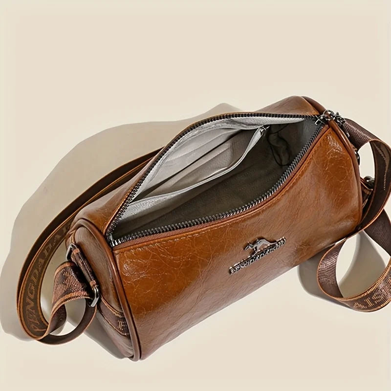 Solid Color Pu Leather Shoulder Messenger Bag Versatile Large Capacity Pillow Tote Crossbody Bags