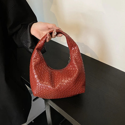 Woven Hobo Shoulder Bag – Boho Straw Tote for Women