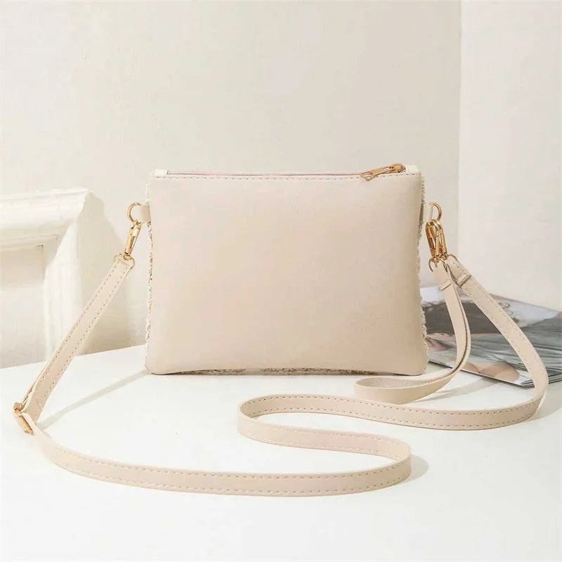 Crochet Crossbody Bag – Boho Woven Shoulder Bag with Zipper