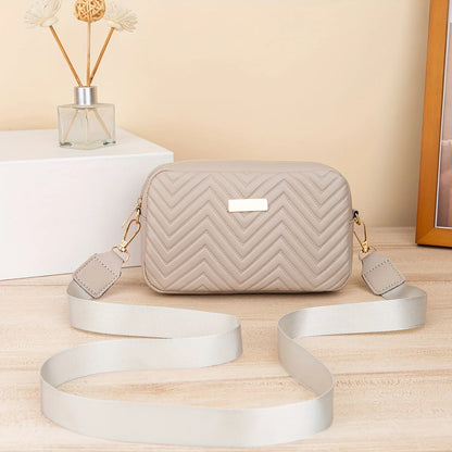 Quilted Crossbody Bag – Mini PU Leather Shoulder & Phone Purse