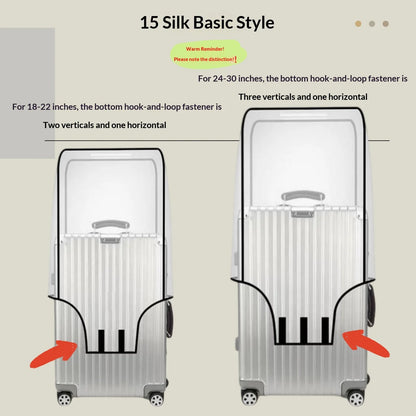 16-28 Inch Transparent Pvc Luggage Cover Waterproof Dustproof Scratch Resistant Suitcase Protector