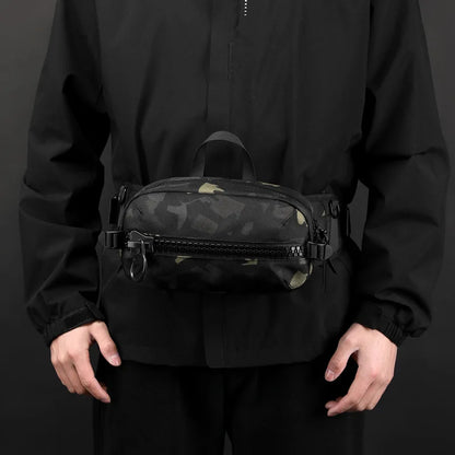 Men S Waist Bag Function Chest Simple Shoulder Large Capacity Diagonal Cross Sports