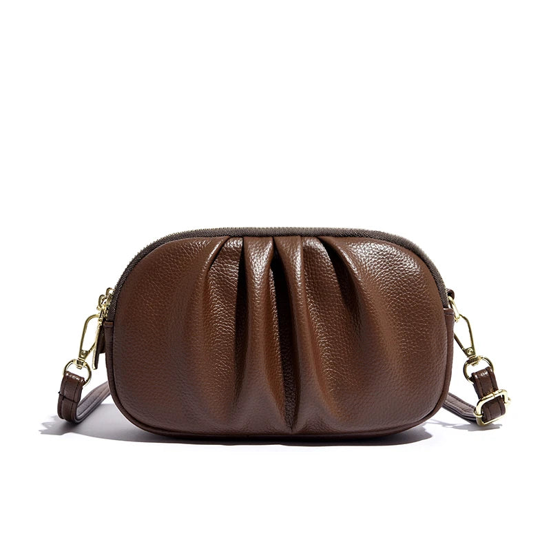 Women's Crossbody Bag – 3-Layer Soft PU Leather Shoulder Bag