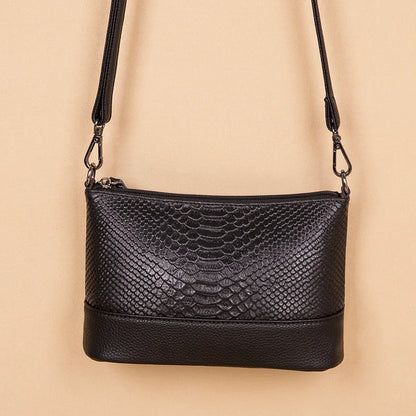 Women S Genuine Leather Square Top Layer Cowhide Single-Shoulder Bag Versatile Crossbody Bag