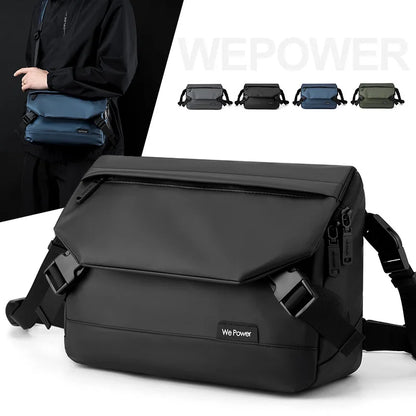 Simple Clasp Shoulder Bag Men S Leisure Cross Body Waterproof Large Capacity Business Chest
