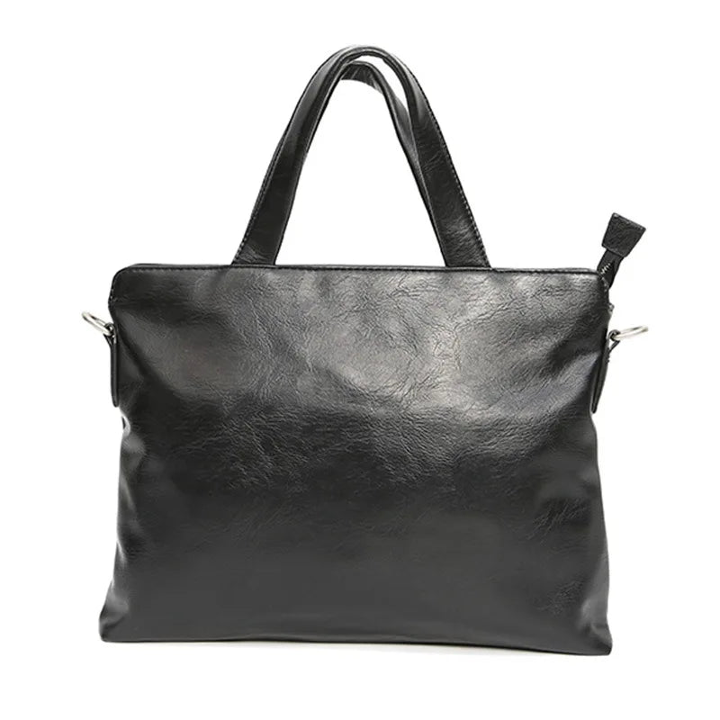 Soft Pu Leather Briefcase Simple Large-Capacity 13-Inch Computer Storage - Waterproof Soft