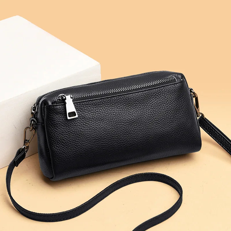 Leather Women Casual Shoulder Cross-Body Bag Head Layer Cowhide Handbag