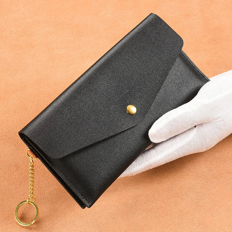 Men S Women Wallets Long Thin Hand Large Capacity Soft Leather Mobile Phone Storage Wallet - Soft