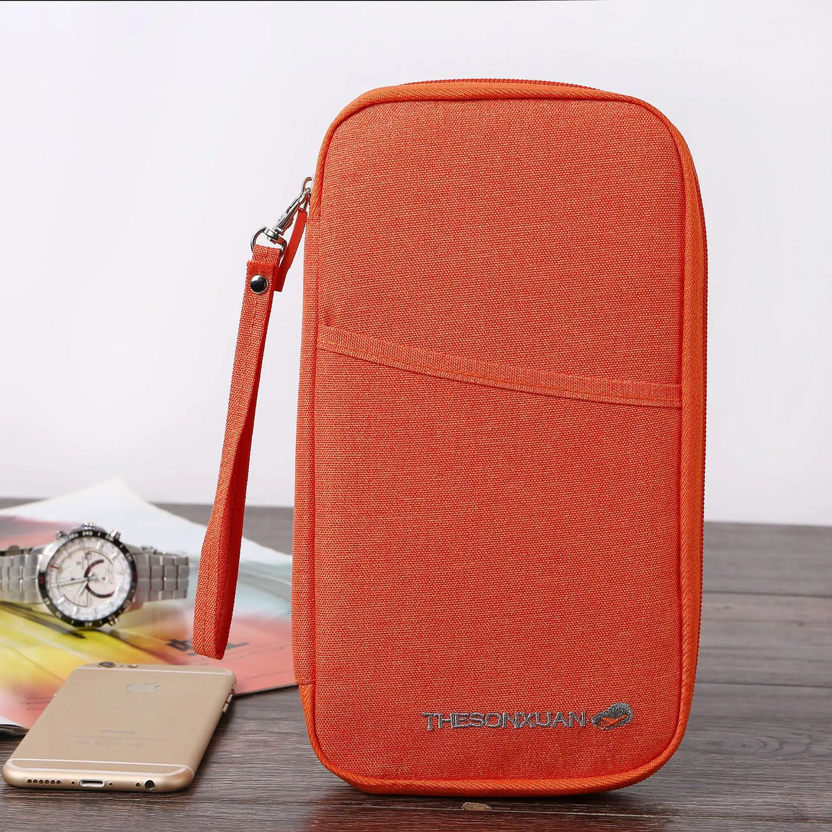 Wear-Resistant Oxford Cloth Travel Passport Bag Multi-Function Card Portable Storage Large Capacity