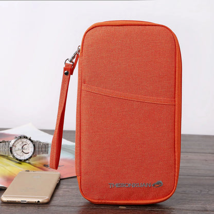 Wear-Resistant Oxford Cloth Travel Passport Bag Multi-Function Card Portable Storage Large Capacity
