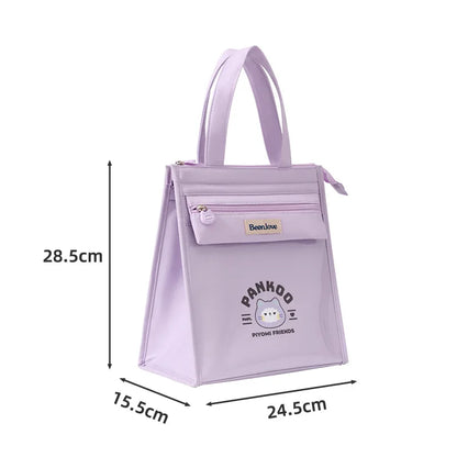 Cartoon Bento Bag Hand-Held Japanese-Style Cute Girl Insulated Bag Lunch Box Bag Students At Work