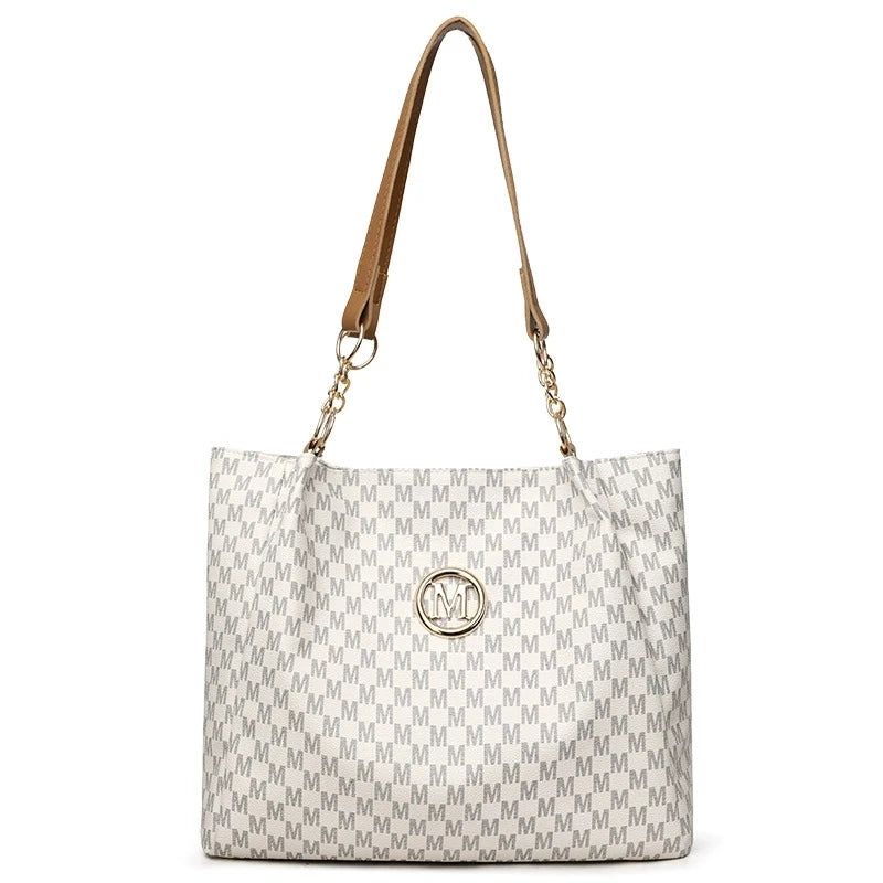 Monogram Tote Bag – Large Capacity Shoulder Bag for Women