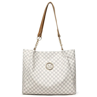 Monogram Tote Bag – Large Capacity Shoulder Bag for Women