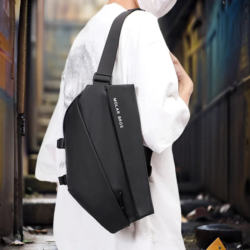 Multifunctional Men S Cross-Body Chest Bag Cycling Function Shoulder Backpack Boys Sports Commuting