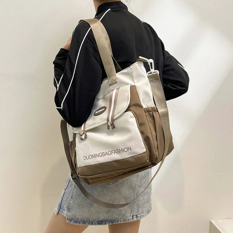 Harajuku Canvas Shoulder Bag – Large Capacity Japanese Style Women's Handbag