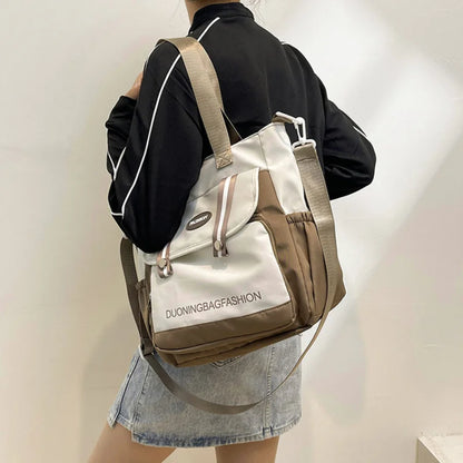 Harajuku Canvas Shoulder Bag – Large Capacity Japanese Style Women's Handbag