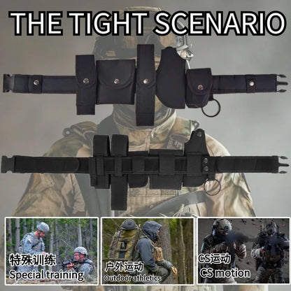 Outdoor Training Oxford Cloth Fanny Pack Multi-Function Six-Piece Tactical Belt Cs Prop