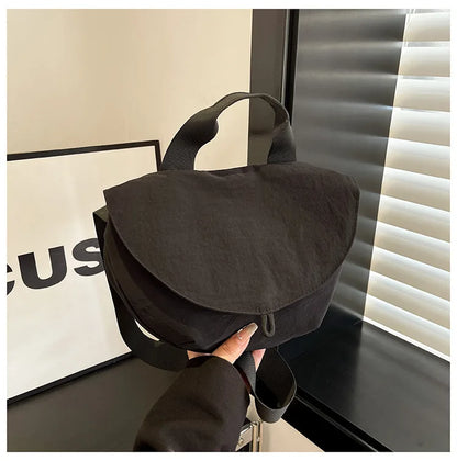 Lightweight Women S Bag Stylish Canvas Cross Bags Nylon Tote Y2k Bag Solid Color Waterproof Shoulder