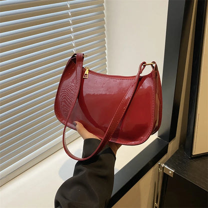 Retro Leather Underarm Bag Women S Handbags Casual Shoulder Purses