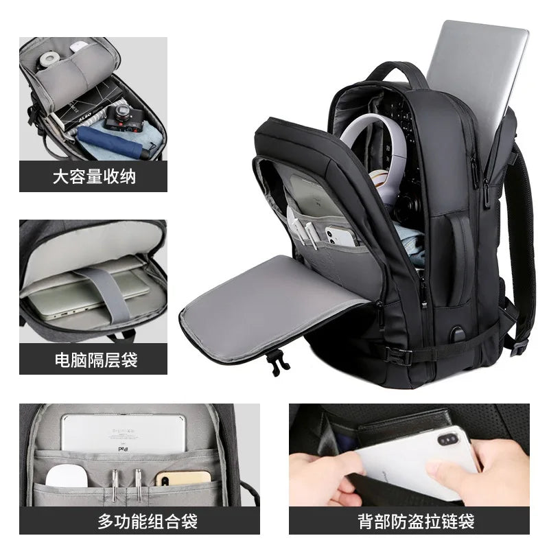 Oxford Cloth Men S Backpack Simple Travel Women Tide Waterproof Computer Bag Large Capacity