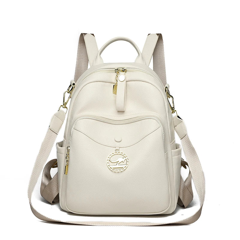 Large PU Leather Backpack for Women