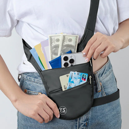 Breathable Sports Leisure Canvas Invisible Waist Bag Men Women Travel Cycling Multifunctional