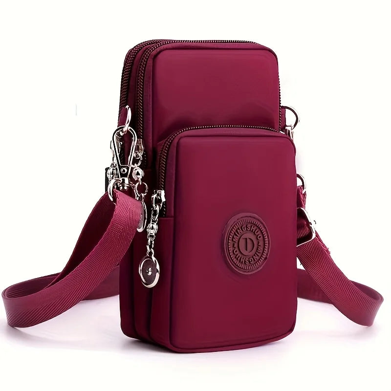 Crossbody Phone Bag for Women – Mini Oxford Wristlet Purse