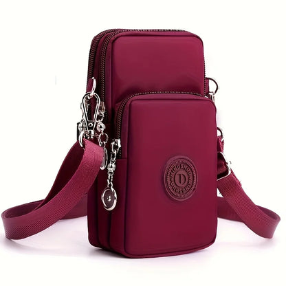 Crossbody Phone Bag for Women – Mini Oxford Wristlet Purse