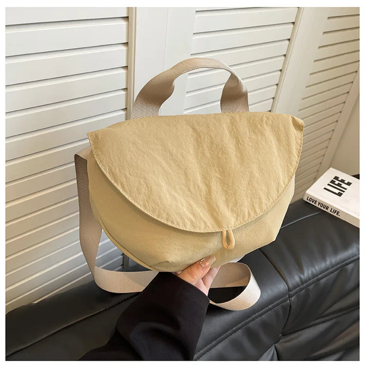 Lightweight Women S Bag Stylish Canvas Cross Bags Nylon Tote Y2k Bag Solid Color Waterproof Shoulder