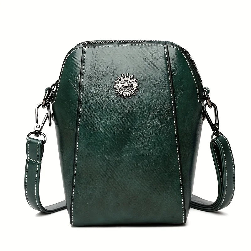 Soft Leather Mobile Phone Bag Women Mini Vertical Style Small Bag Putting Mobile Phones Purse - Soft