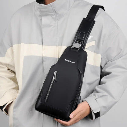 Chest Crossbody Bag Waterproof Men S Single-Shoulder Buckle Backpack Large-Capacity Multi-Functional