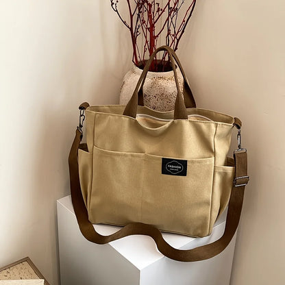 Large Capacity Tote Bag for Women – Multi-Pocket Shoulder & Crossbody